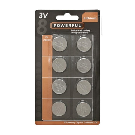 Mächteg Knäppchen Zell Batterie cr2025 Kaart a 8pcs.