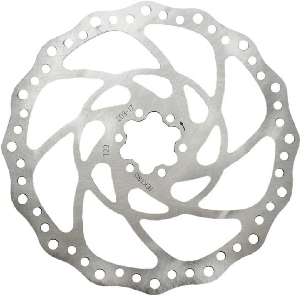 Tektro TR203-17 Rotor de disco de freno Ø203 mm 2.3 mm de plata de 6 puntos