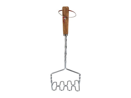 Excellent houseware potato masher 34 cm wood stainless steel