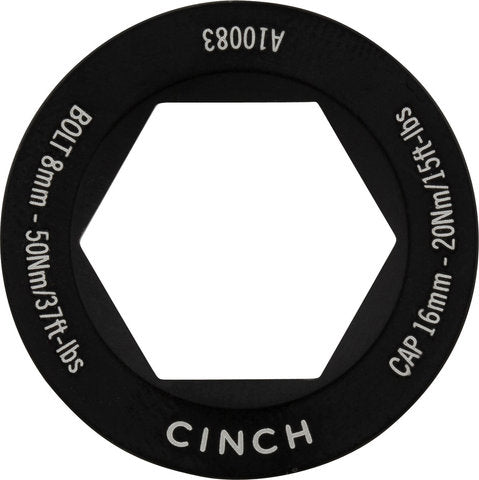 Race face puller cap drive side for cinch crank bolt