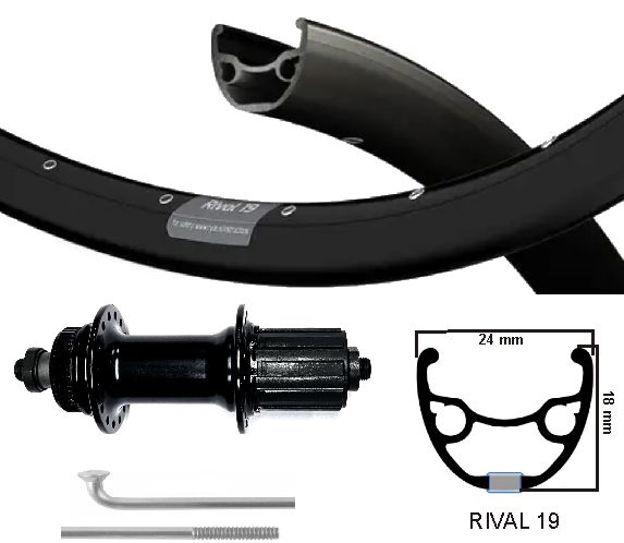 KGs hënneschter Rad 27.5 Zoll 584 Black Cass 8-10 v Zentrum aus