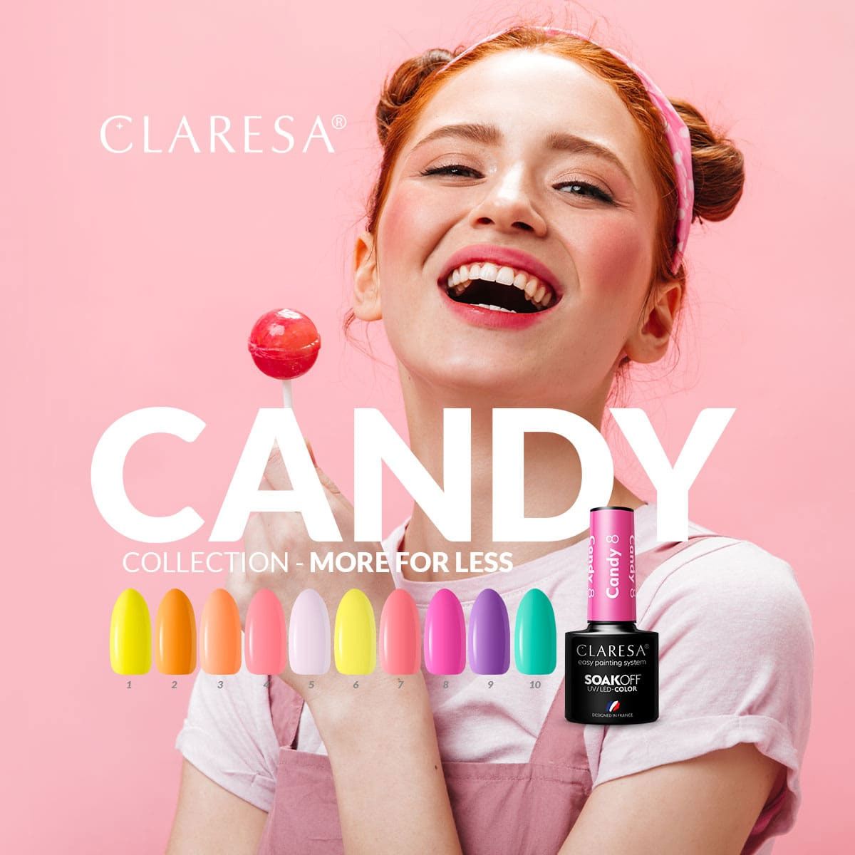 Claresa UV-LED-Gel-Nagellack, 5 ml, Candy 8