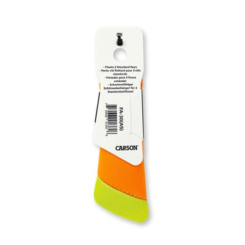 Carson floating key ring for 3 keys orange yellow