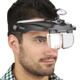 Carson Head Loop Pro Series Magnivisor Deluxe con LED y 4 lentes