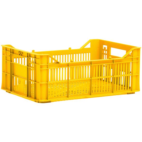 Crate di biciclette a prova urbana Helsinki Plastic 7L 30x20x11 cm Occher Yellow