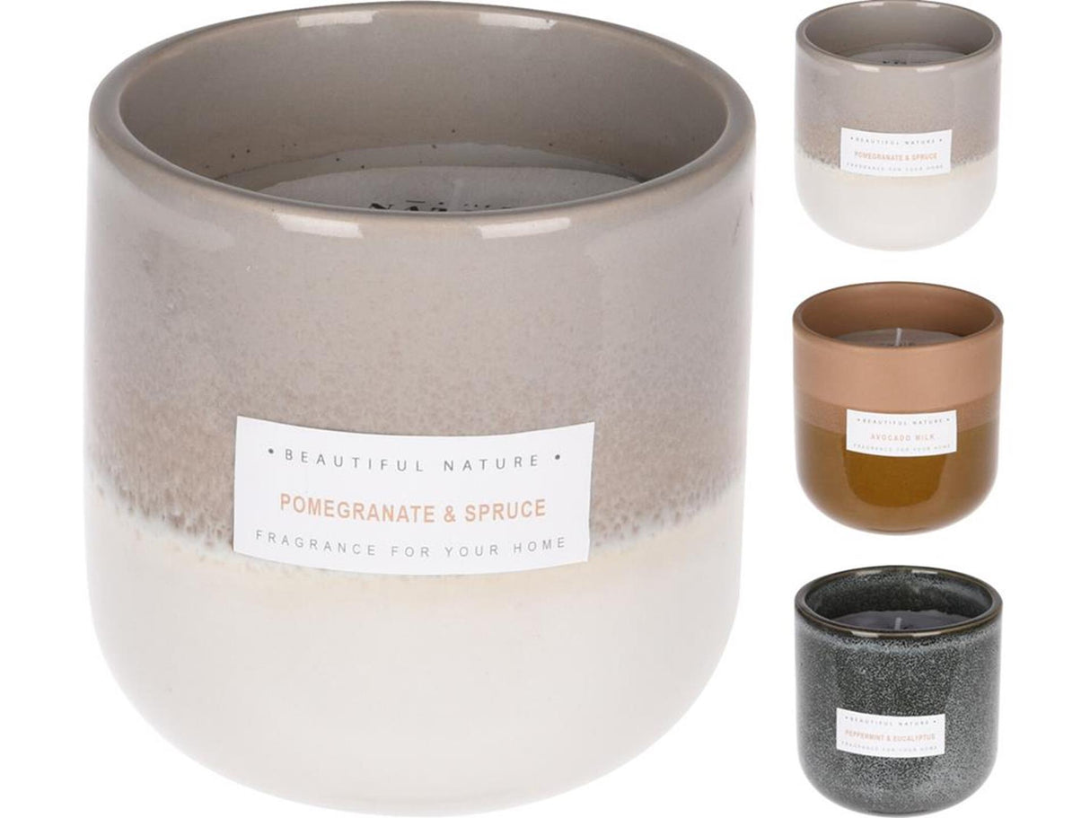 Home styling scented candle in ceramic pot ø9x9cm