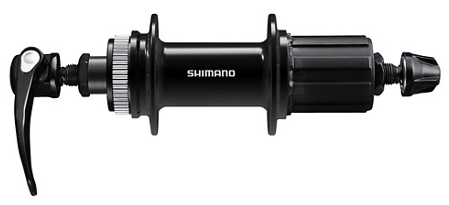 Shimano FH-QC400 Casstenaaf CenterLock 8-11 Geschwindigkeit 135 36 Schwarz