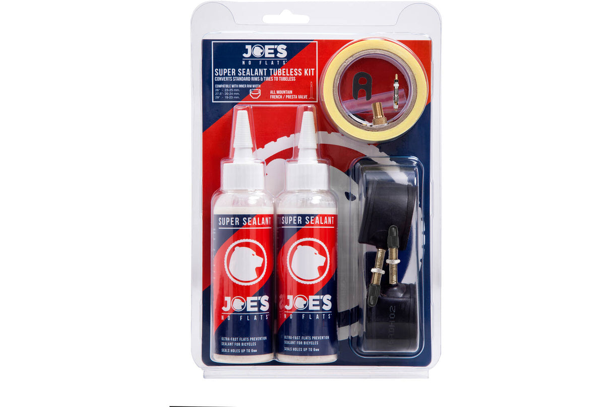 Joes No Flats Tubeless Conversion Kit Super Sealant All Mountain Fv