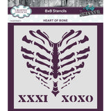 Creative Expressions • stencil heart of bone