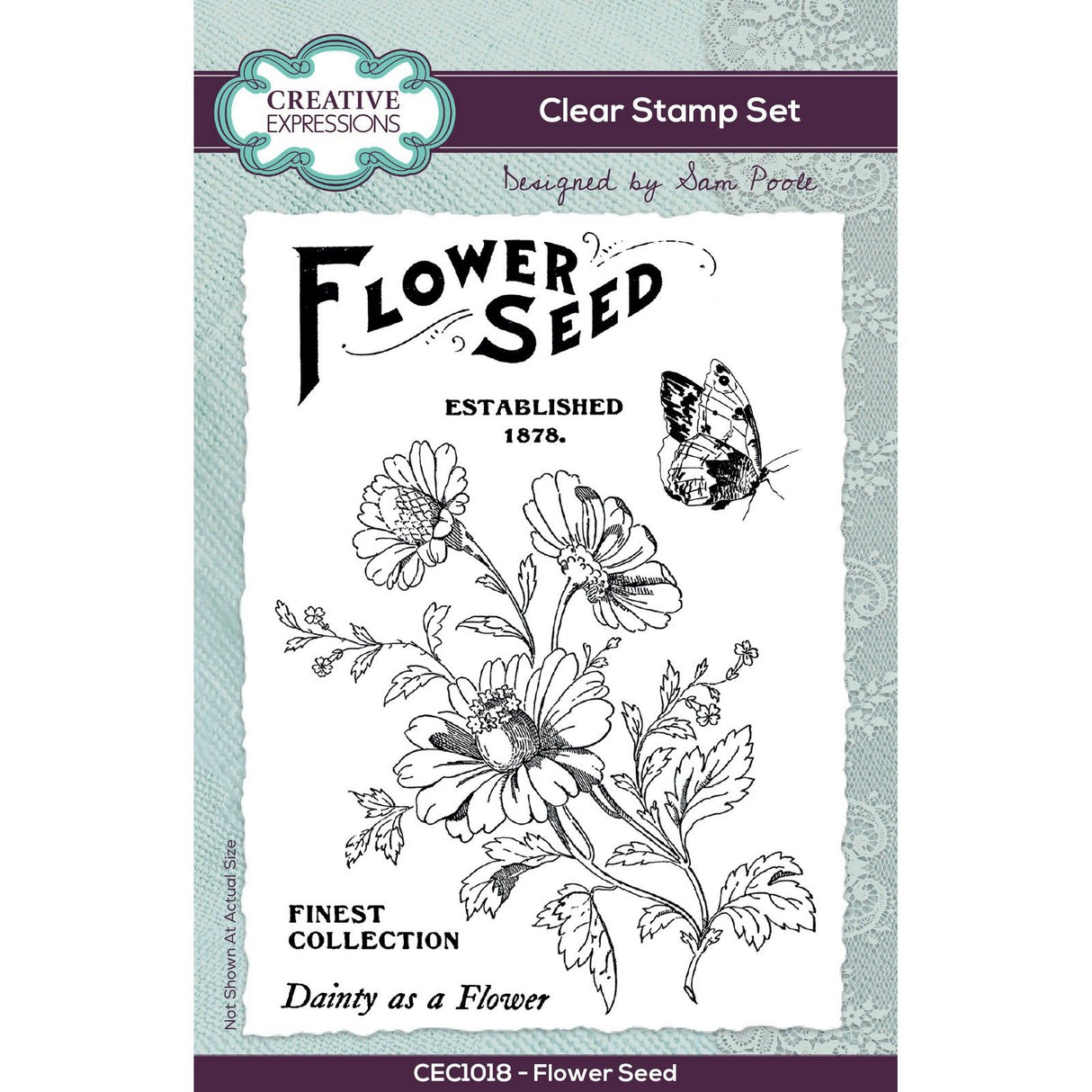 Creative expressions • clear stamp set flower seed