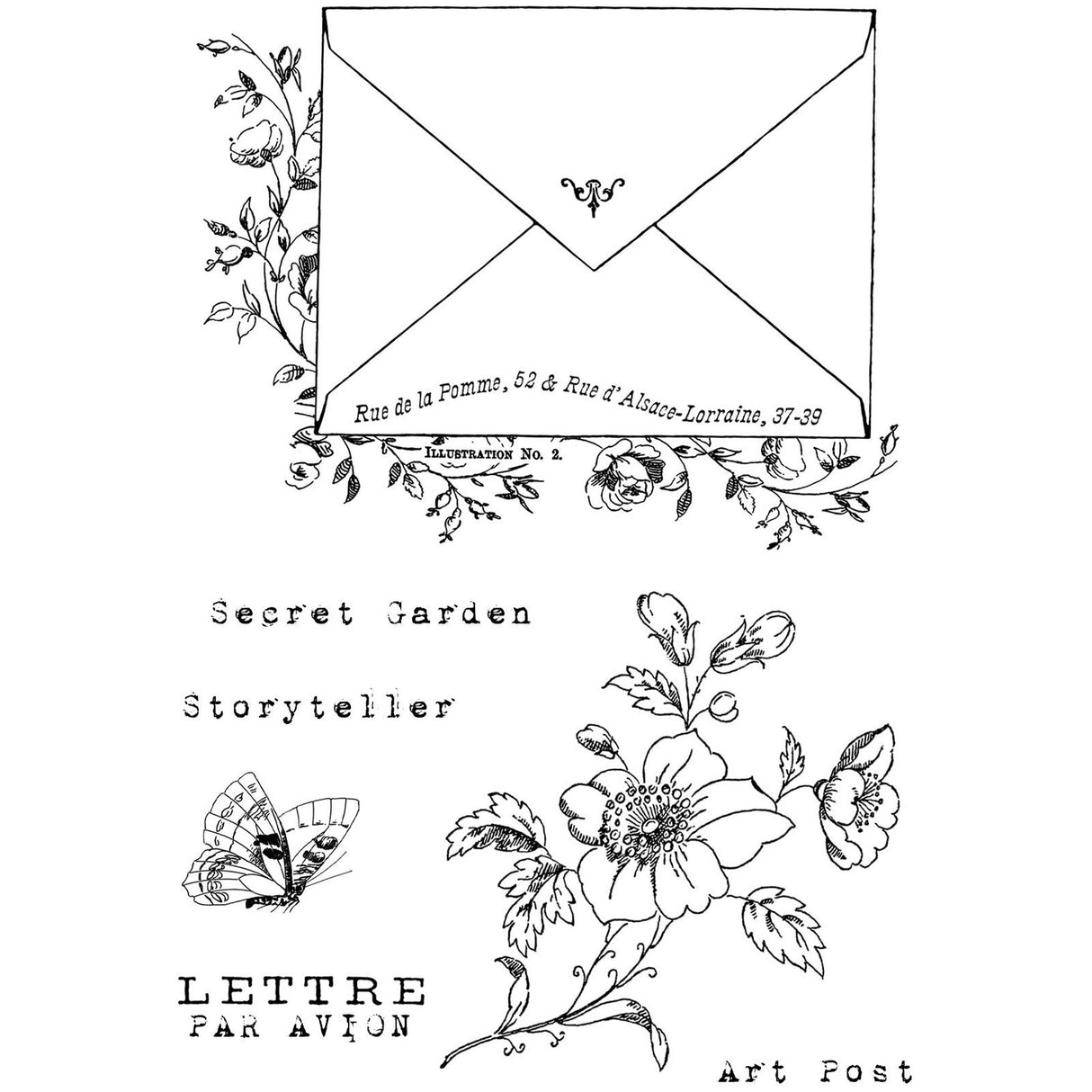 Creative Expressions • Clear Stamp Set Floral Envelope