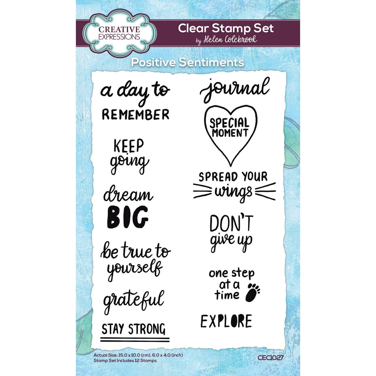 Creative expressions • clear imprint positive sentiments