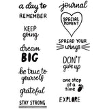 Creative expressions • clear imprint positive sentiments