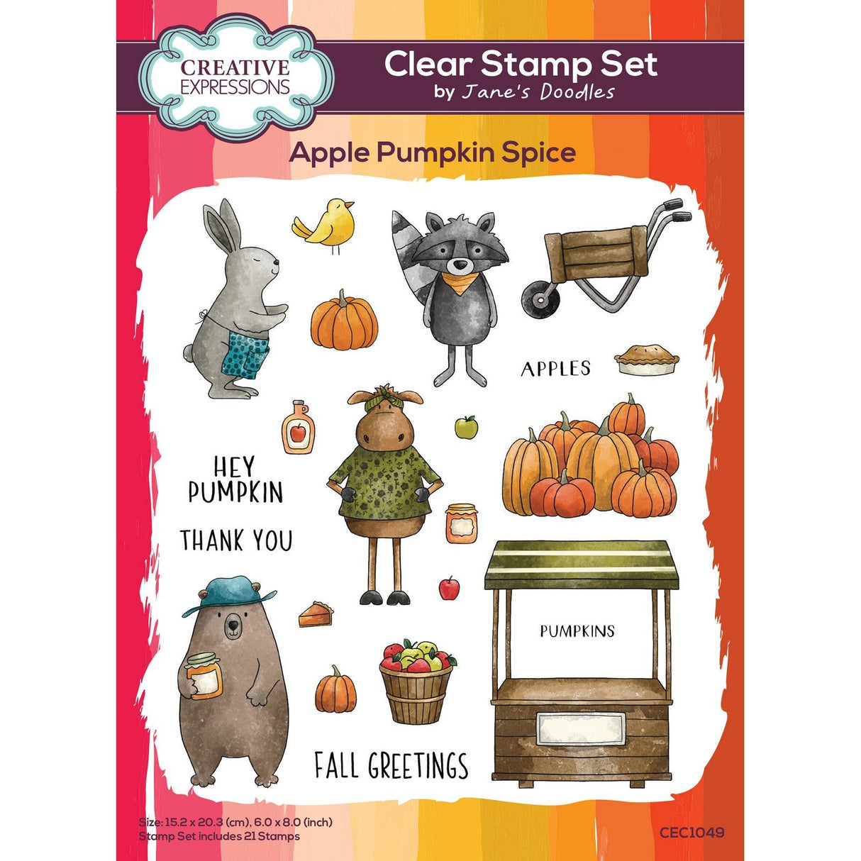 Creative expressions • Jane's doodles clear stamp set apple pumpkin spice