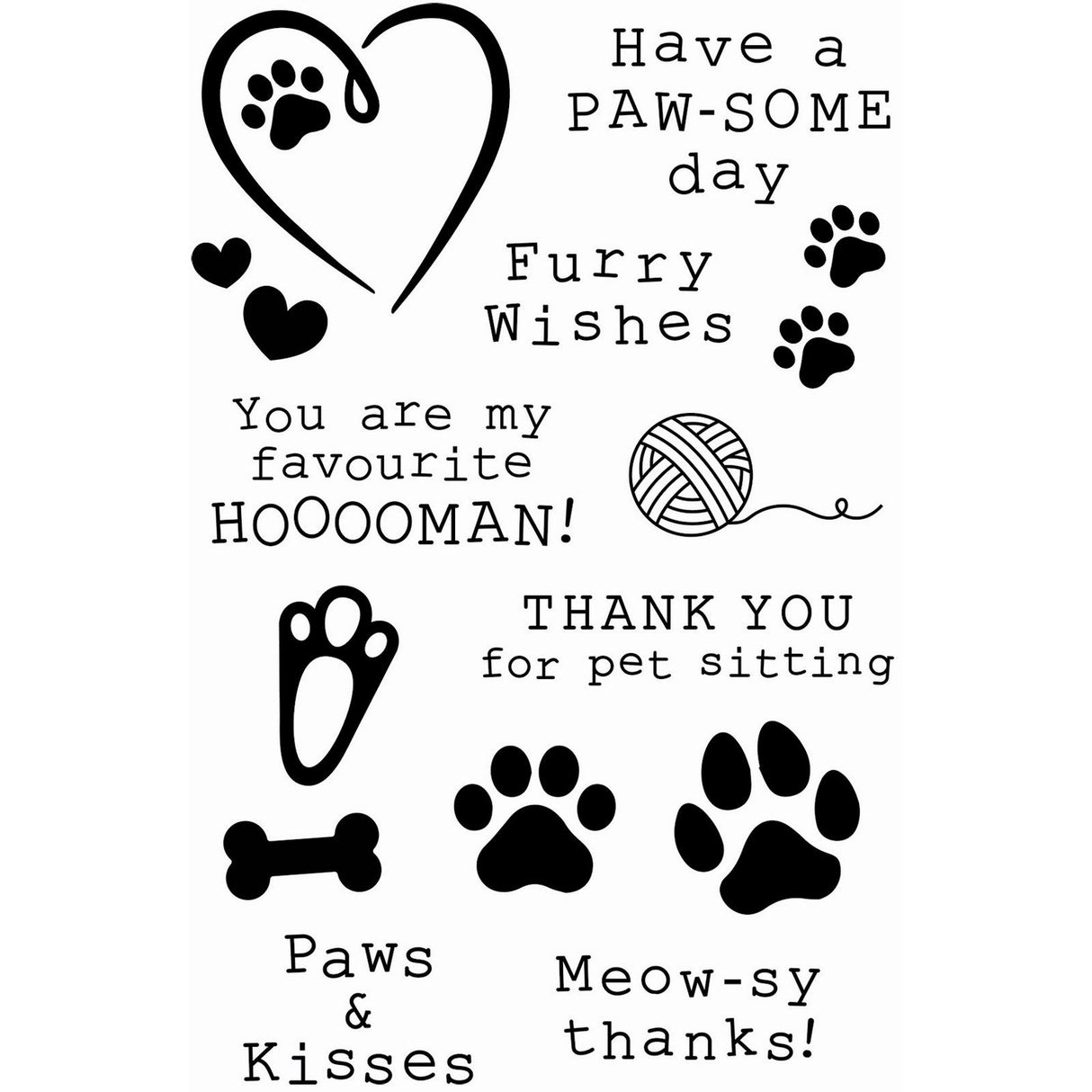 Creative Expressions • Pet Pals Clear Stamp Set