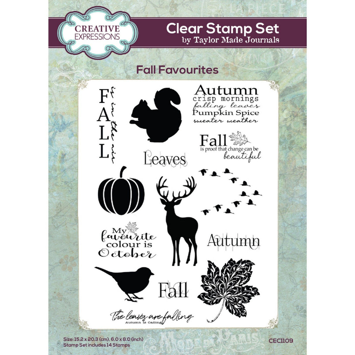 Creative Expressions • Taylor Made Journals Clear Stamp Set Fall Favorites