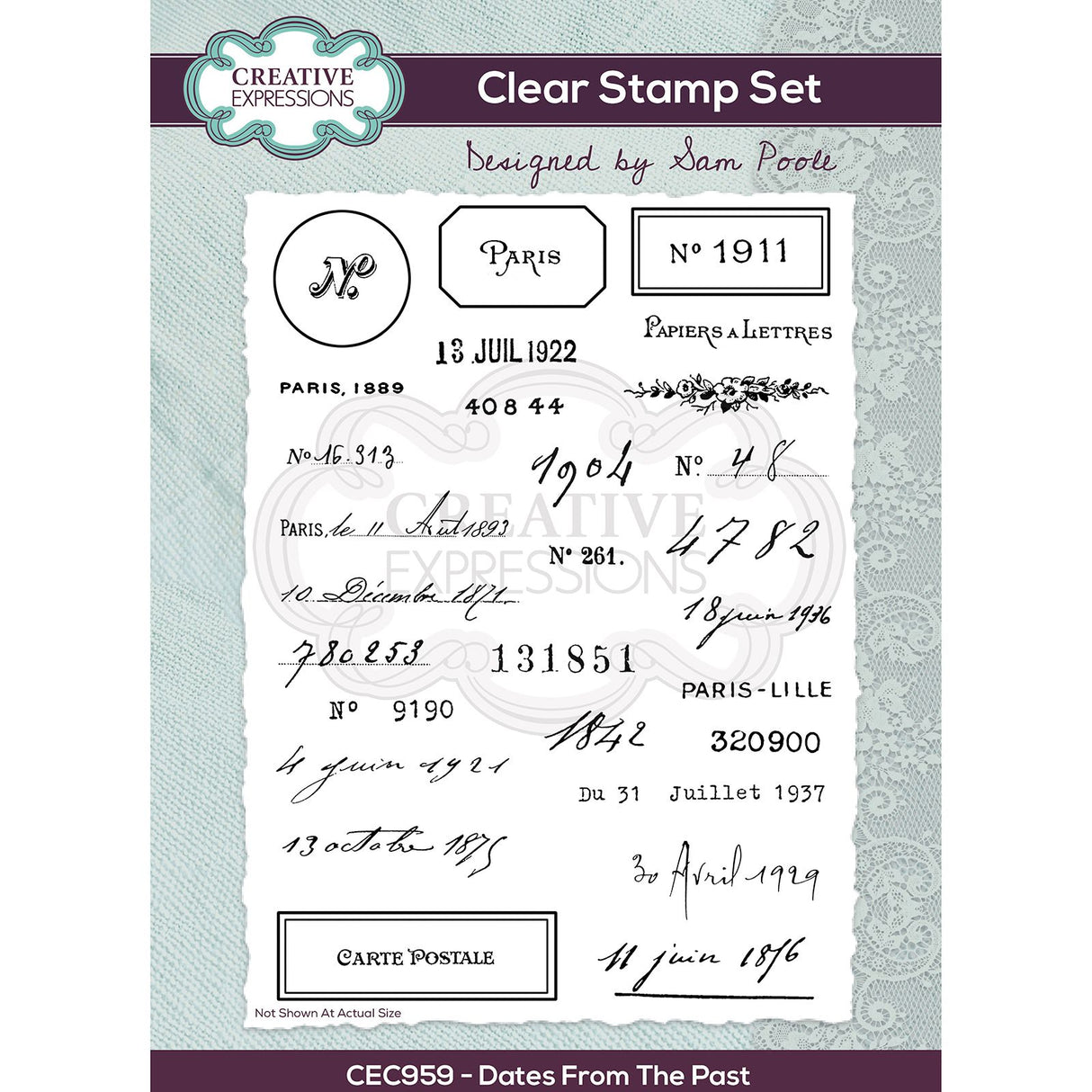 Creative Expressions • Clear stamp set dates back