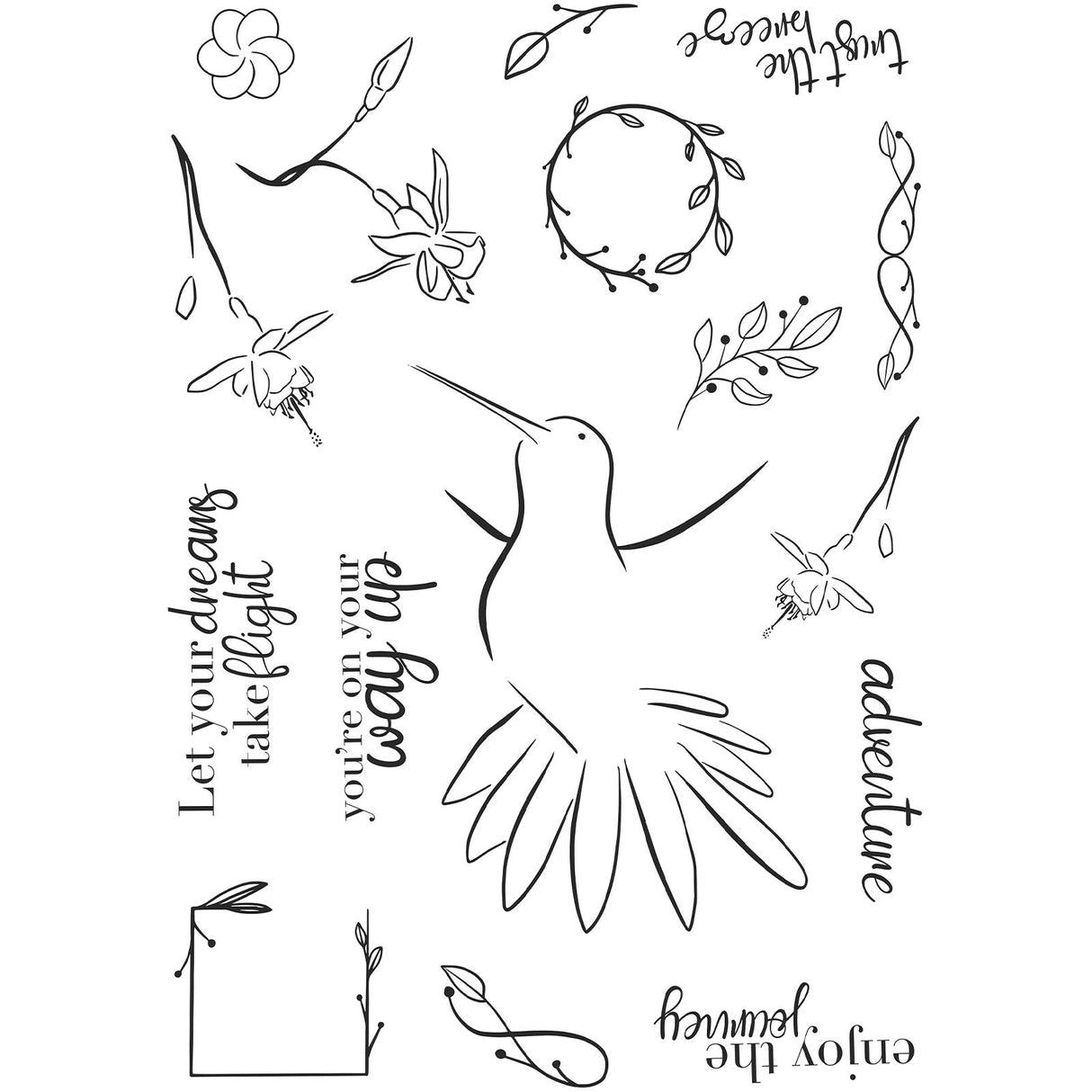 Creative Expressions • Clear Stamp Set A5 Blossoms in Flight