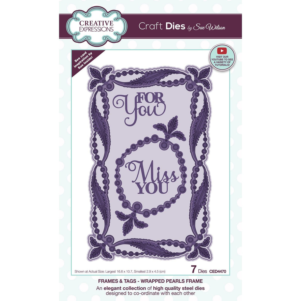 Creative expressions • frames tags craft die wrapped pearl frame