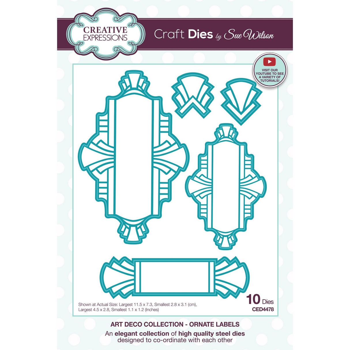 Creative Expressions • Art Deco Ornate Labels Die
