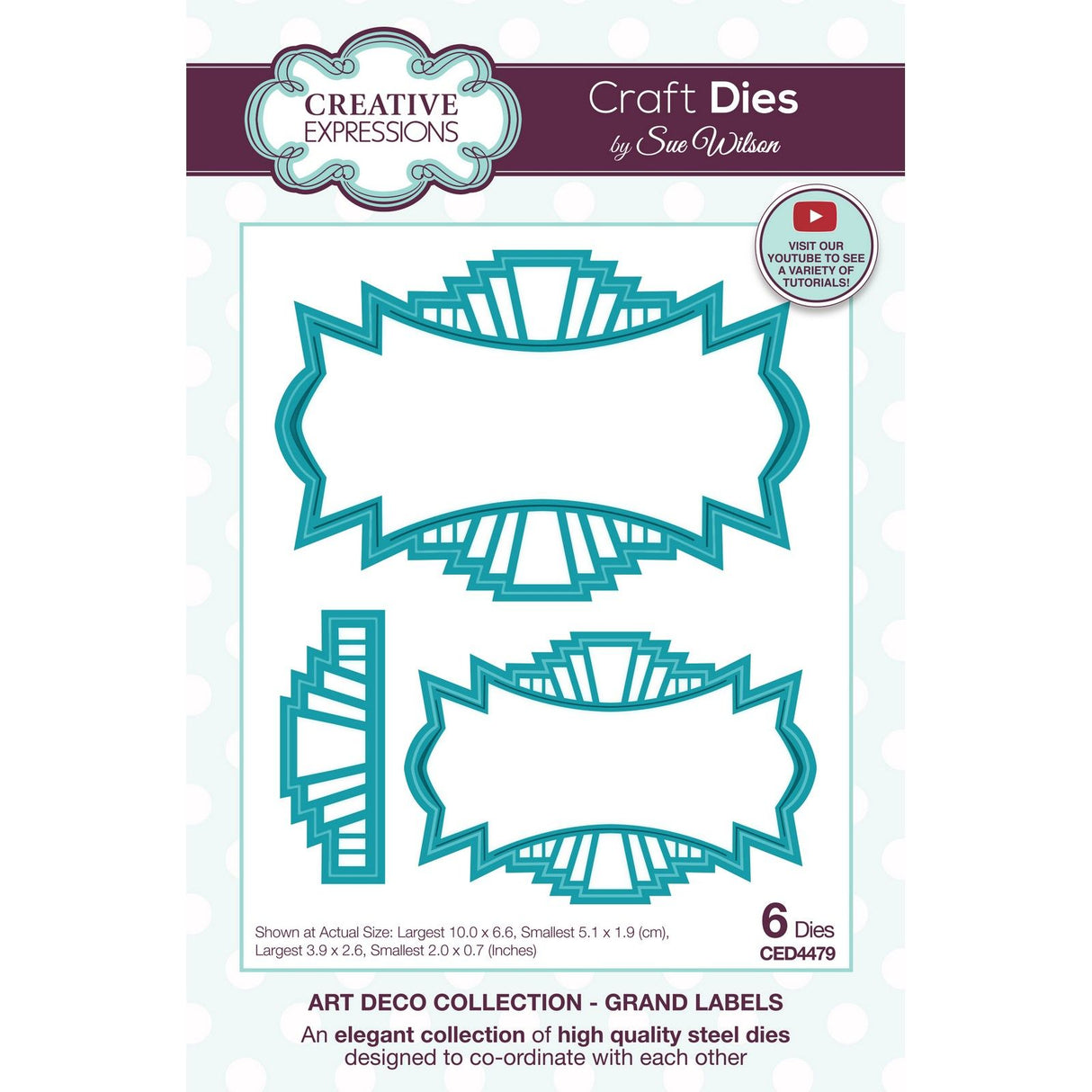 Creative Expressions • Art Deco Grand Labels Craft Die