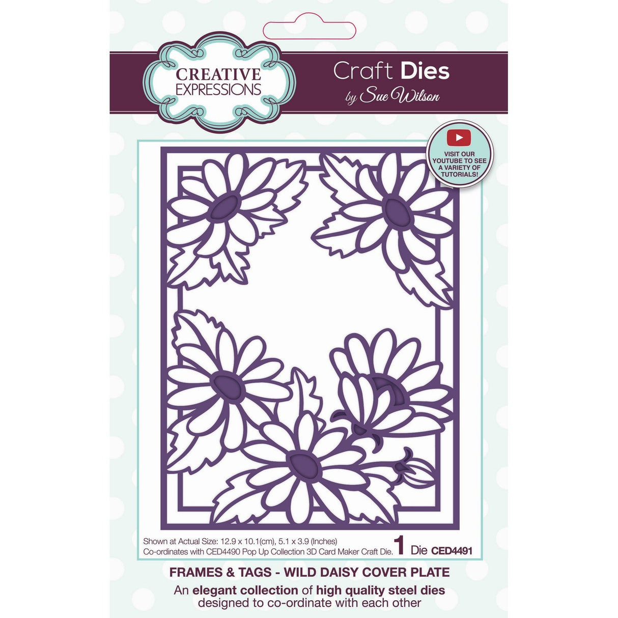Creative expressions • frames tags craft die wild daisy cover plate