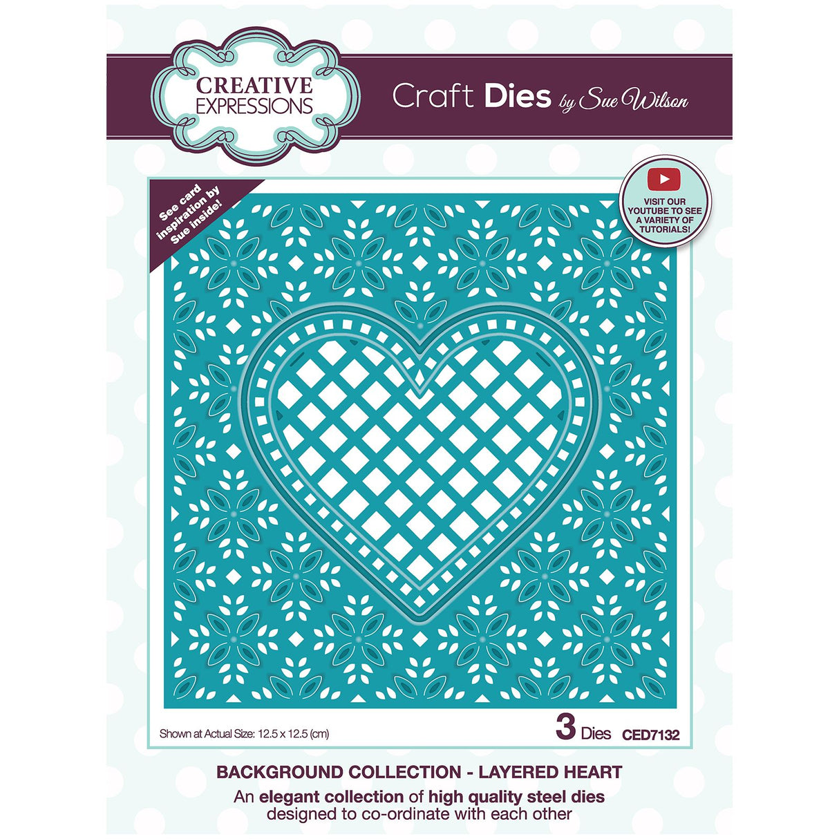 Creative Expressions • Background Die Layered Heart