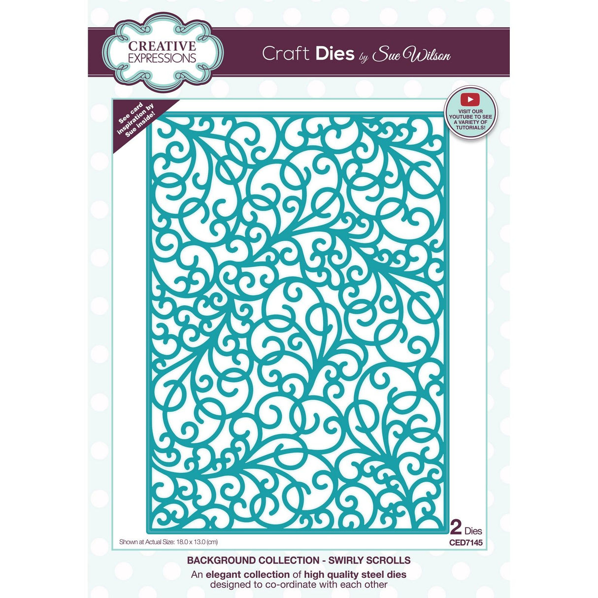Creative expressions • background collection craft die swirly scrolls