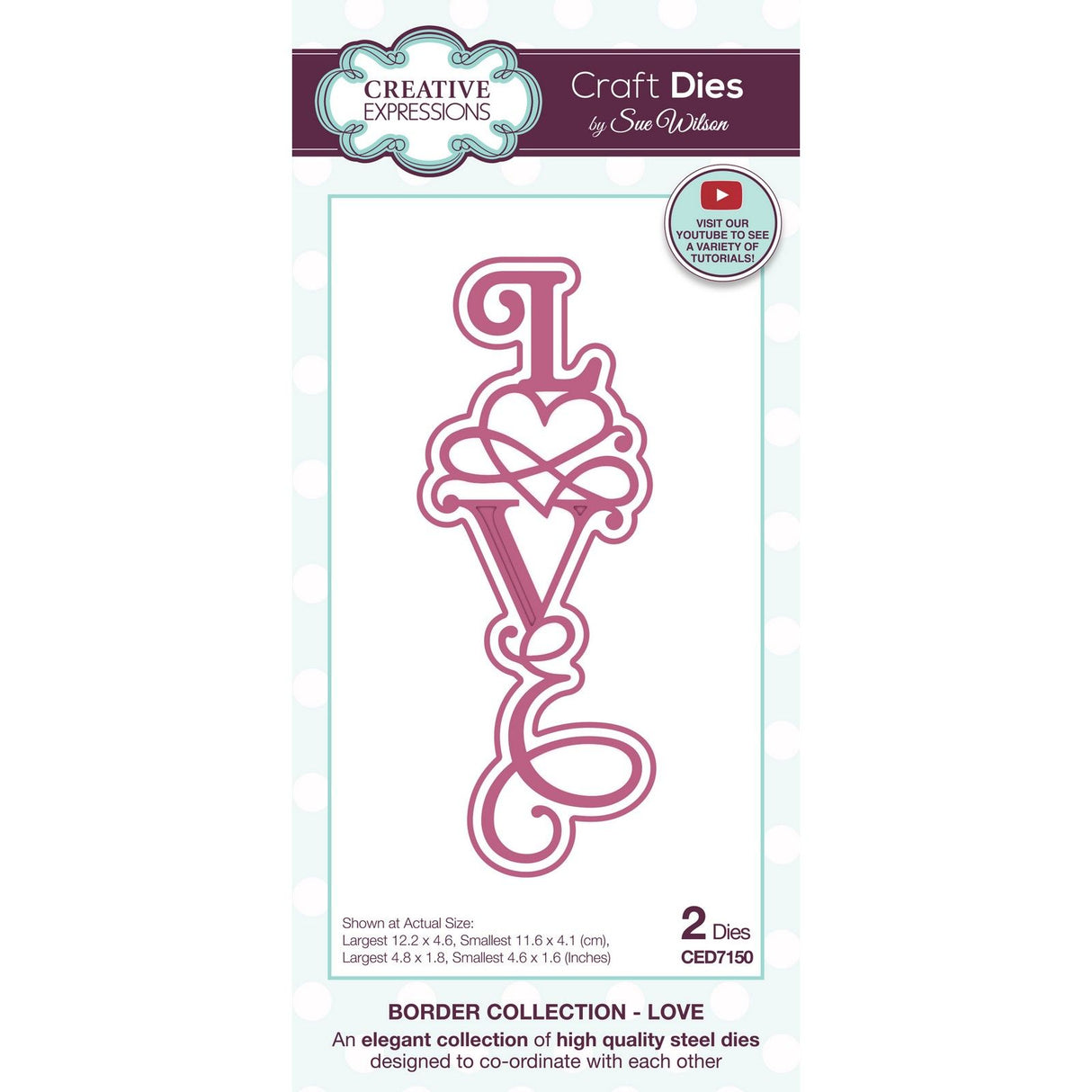 Creative Expressions • border collection cutting die love