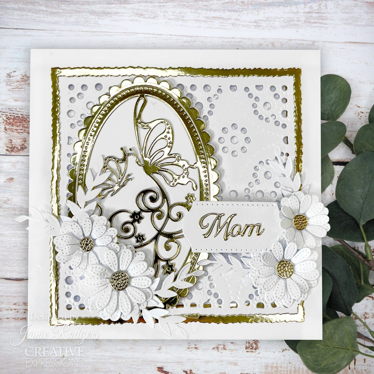 Creative expressions • Cutting die butterfly flowers frame