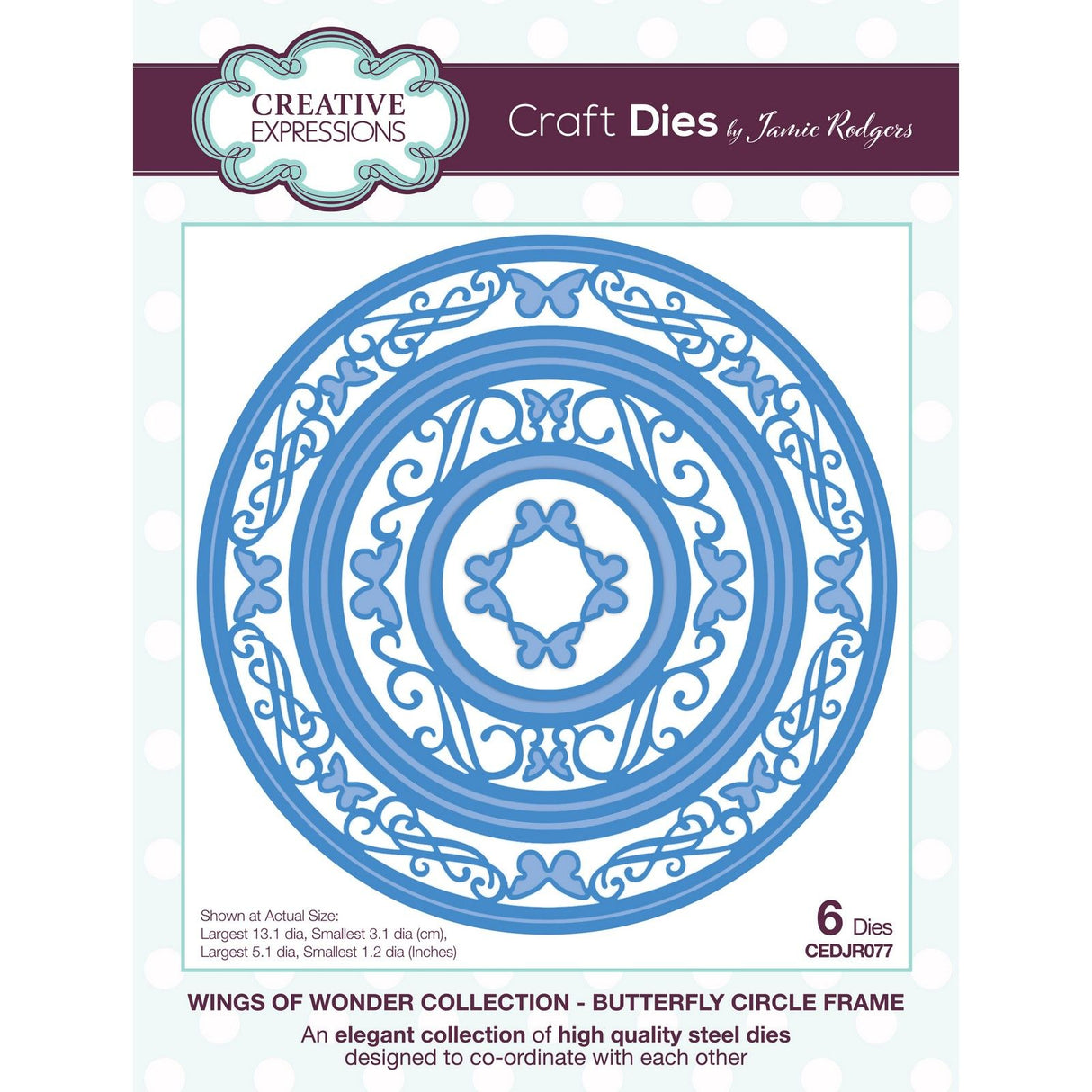 Creative Expressions • Die butterfly circle frame
