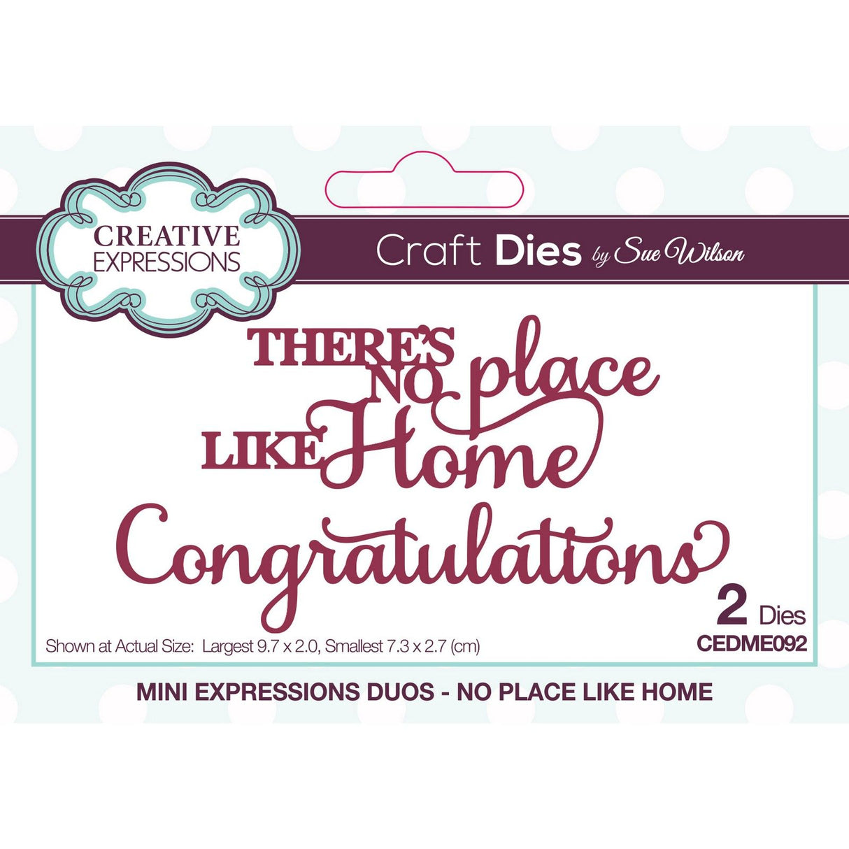 Creative expressions • mini expressions duo cutting die no place like home