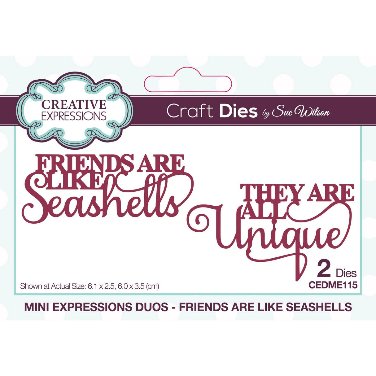 Creative expressions • mini expressions cutting die duo friends are like seashells