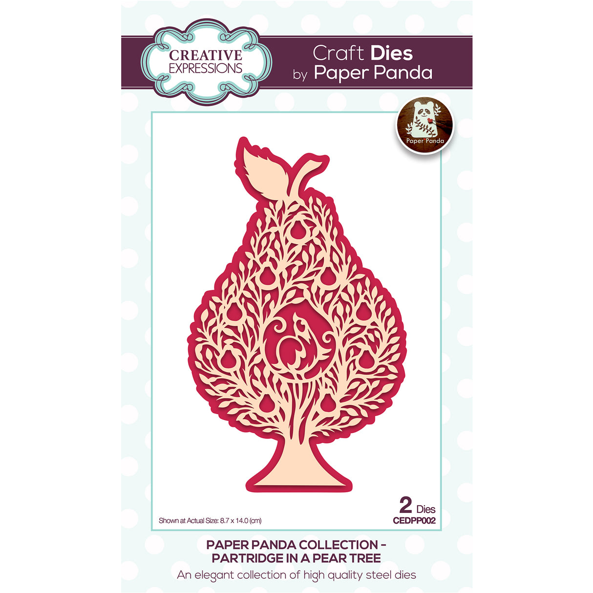 Creative Expressions • Paper Panda Dies Partridge Pear Tree