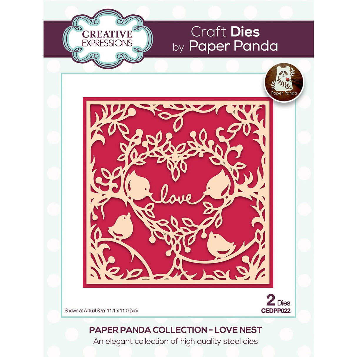 Creative expressions • paper panda cutting die love nest