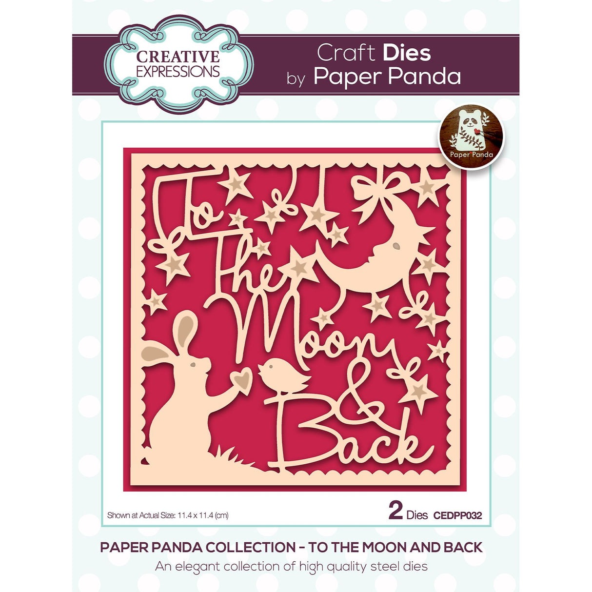 Creative expressions • paper panda cutting die to the moon and back