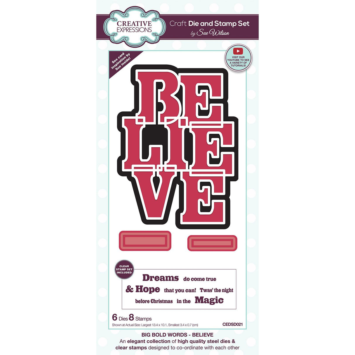 Creative expressions • big bold words die set believe