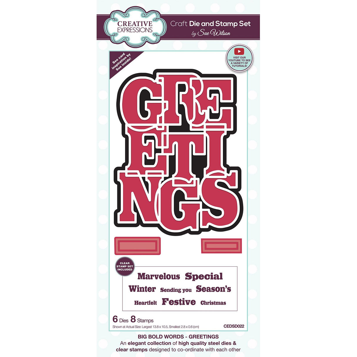 Creative Expressions • Big Bold Words Die Set Greetings