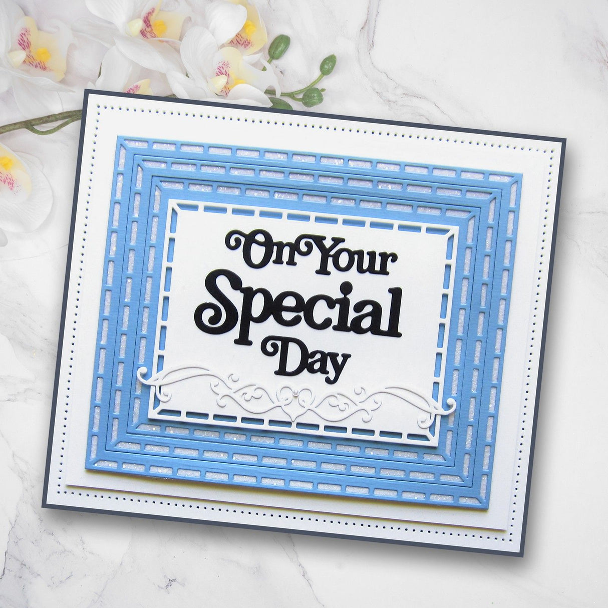 Creative expressions • shadowed sentiments cutting die on your special day