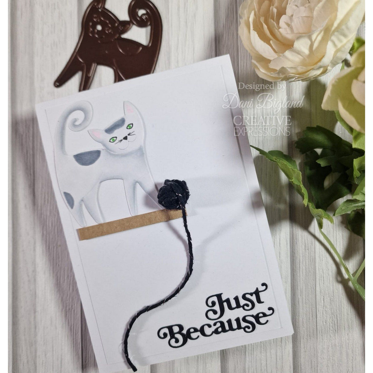 Creative Expressions • Mini Shadowed Sentiments Craft Die Just Because