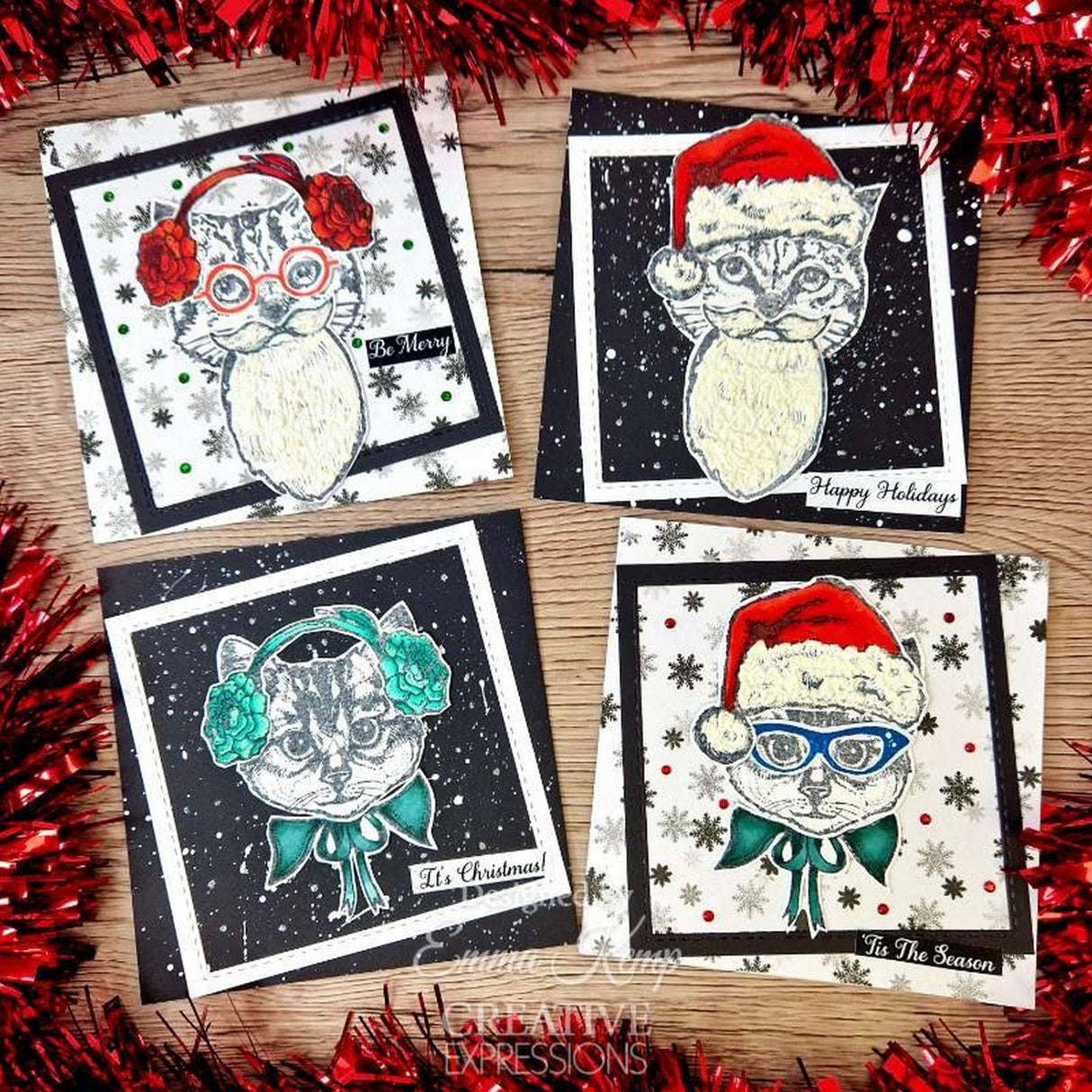 Creative Expressions • Clear Stamps Kitty Christmas