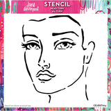 Creative expressions • head turn stencil 3 4 turn
