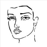 Creative expressions • head turn stencil 3 4 turn