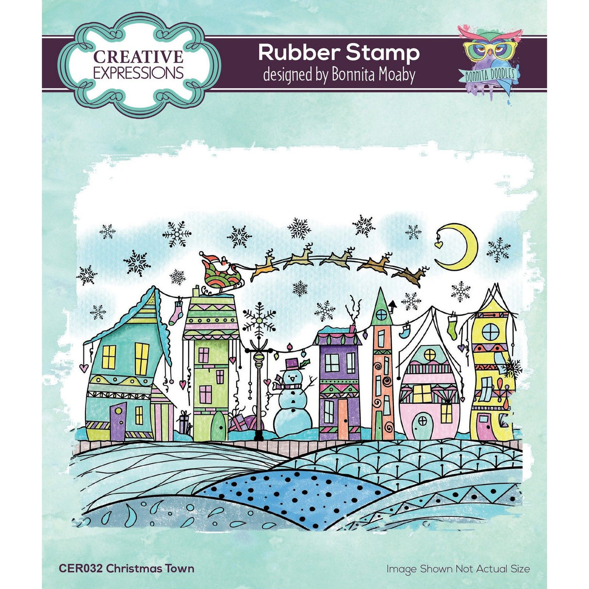 Creative expressions • rubber stamp christmas town