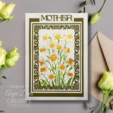 Creative Expressions • pre cut rubber stamp daffodil tapestry 10.2x15.2cm