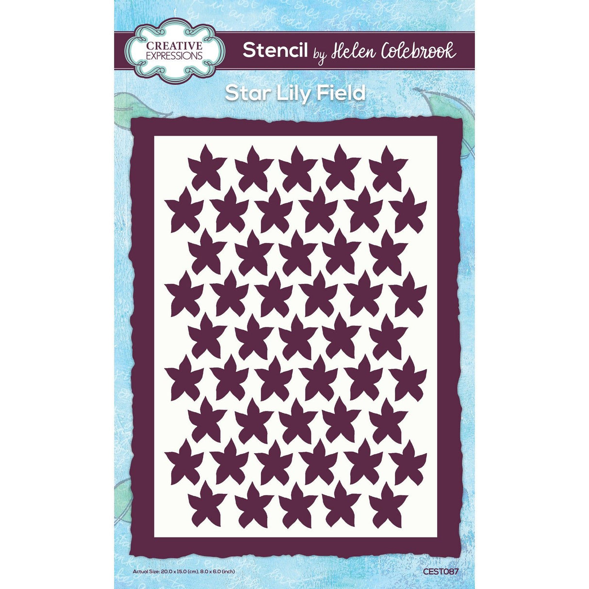 Creative Expressions • stencil star lily field