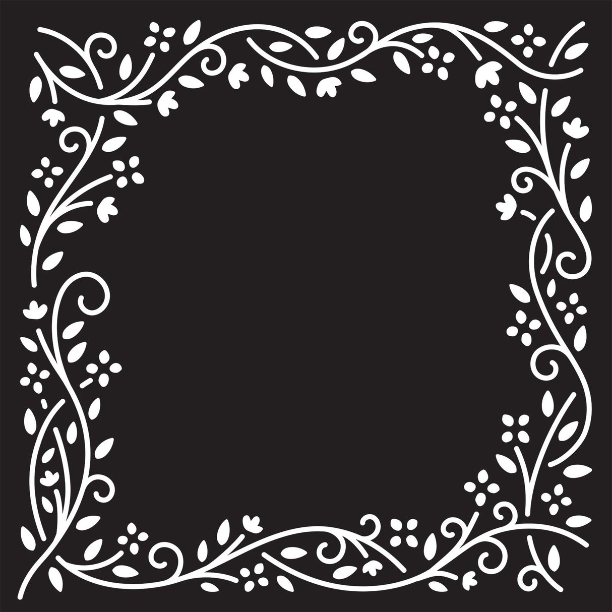Creative expressions • stencil entwined floral frame