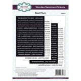 Creative Expressions • Wordies sentiment sheets Best Mum
