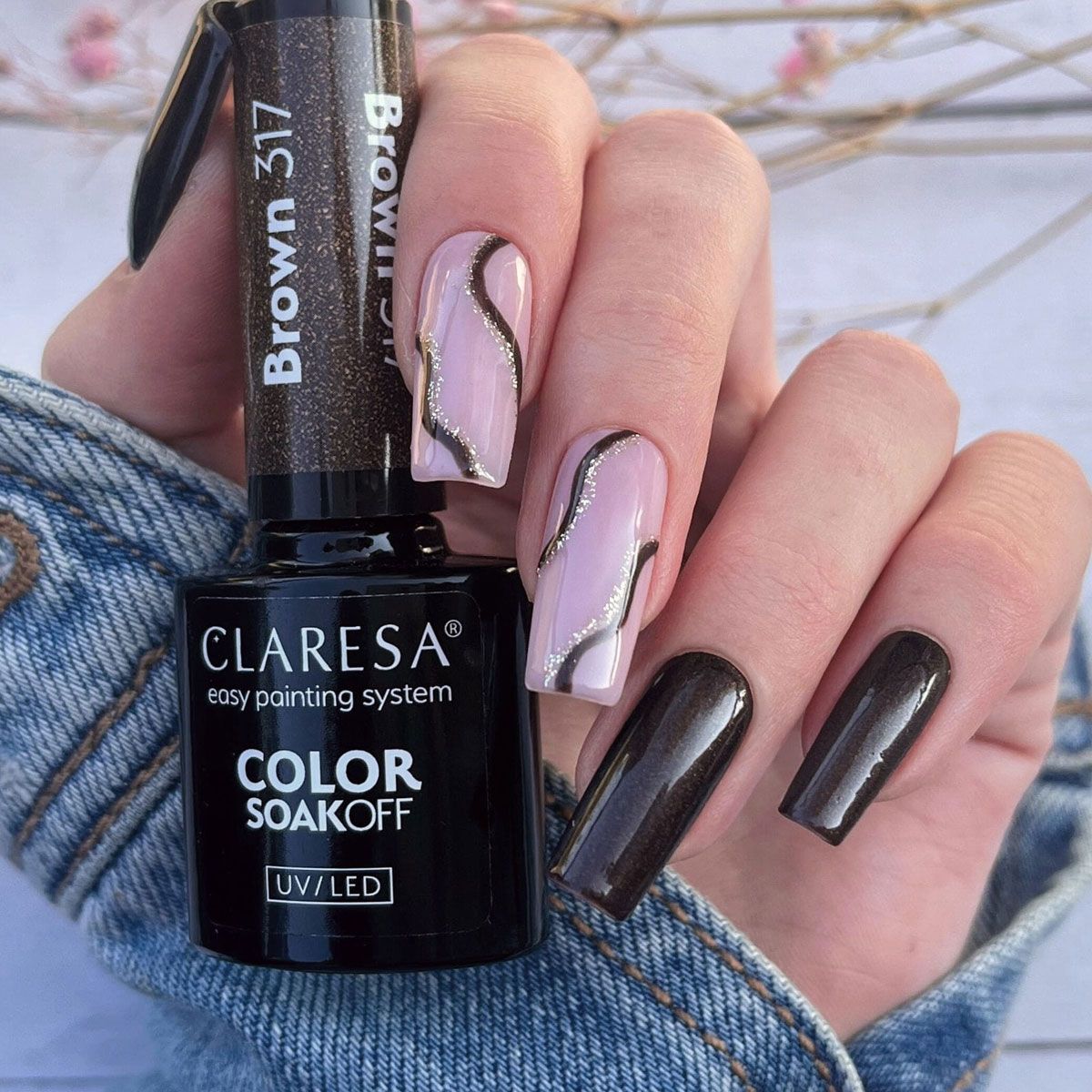 Claresa uv led gel lak 5 ml rjava 317 toplih občutkov