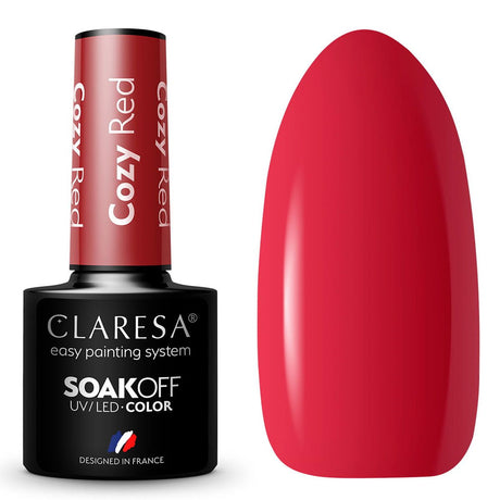 Claresa UV LED gél lak 5 ml Cozy Red Warm Feelings